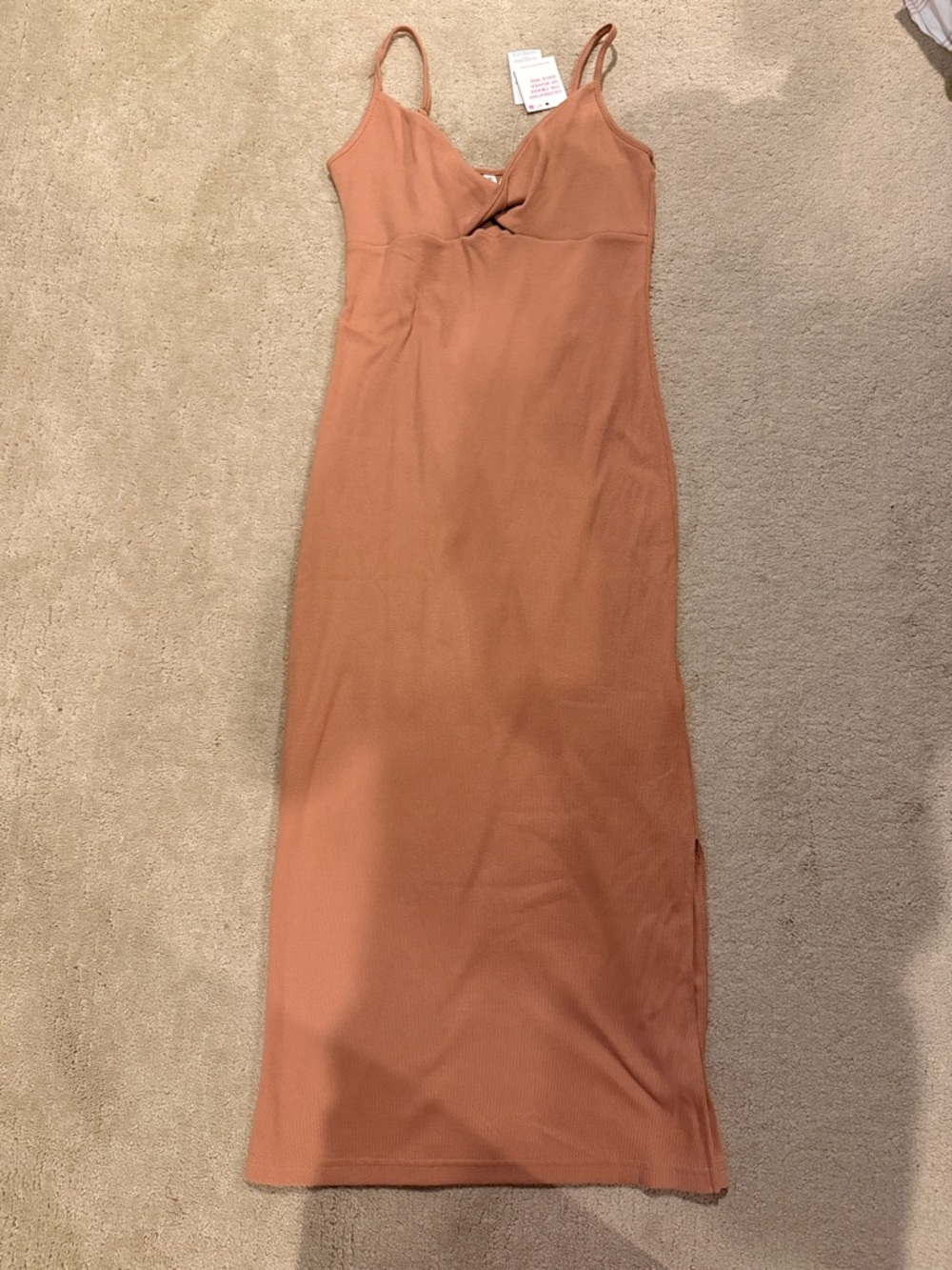 Roxy Copper-Tone Maxi Slip Dress